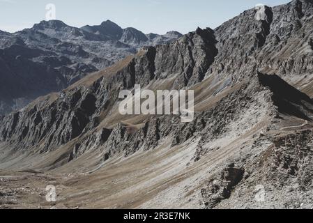 Colle dell'Agnello, oberes Varaita-Tal, Cuneo, Piedmont, Italien Stockfoto