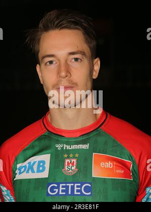 Michael Damgaard SC Magdeburg HBL Liqui Moly Handball Bundesliga Staffel 2021-22 Stockfoto