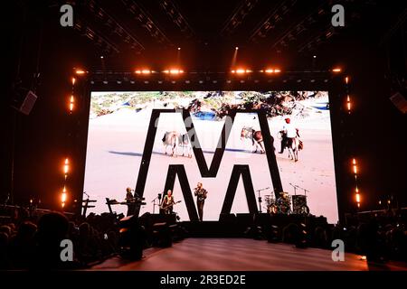 Stockholm, Schweden. 23. Mai 2023. Die britische Band Depeche Mode tritt am 23. Mai 2023 im Rahmen eines Konzerts im Rahmen der Memento Mori World Tour 2023 in der Friends Arena in Stockholm, Schweden, auf. Foto: Fredrik Persson/TT/Code 1081 Kredit: TT News Agency/Alamy Live News Stockfoto