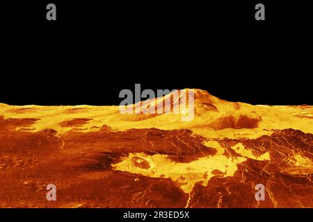 Die Oberfläche des Planeten Venus. Elemente dieses Bildes, die der NASA entsprechen. Stockfoto