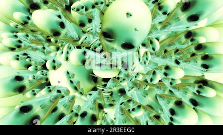 Künstlerische 3D-Illustration eines fremden Gesichts Stockfoto