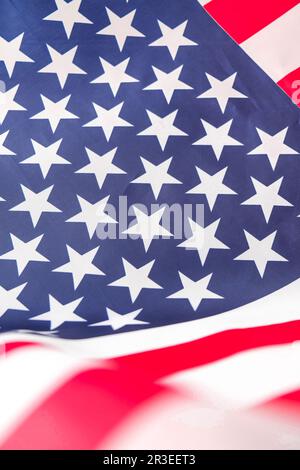 Amerikanische Flagge. Flagge der vereinigten Staaten von Amerika. 4th. Juli Unabhängigkeitstag. Nationalfeiertag des USA-Patriotismus. Stolz auf die USA. Stockfoto