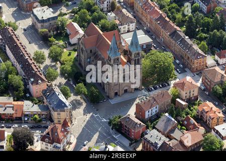 Landau in der Pfalz aus der Vogelperspektive Stockfoto