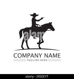 Cowboy hat Logo Bilder Symbolvektor und Designvorlage Stock Vektor