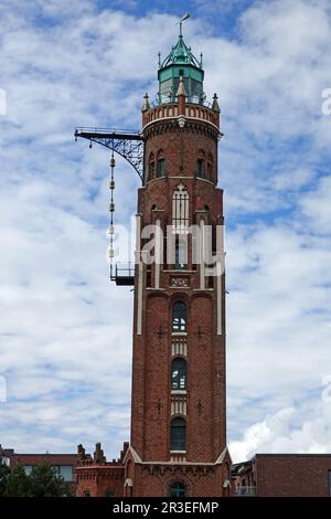 Alter Leuchtturm in Bremerhaven Stockfoto