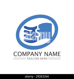 Darstellung des Geldsymbols und des Logos Stock Vektor