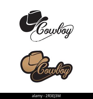 Cowboy hat Logo Bilder Symbolvektor und Designvorlage Stock Vektor