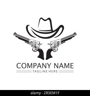 Cowboy hat Logo Bilder Symbolvektor und Designvorlage Stock Vektor