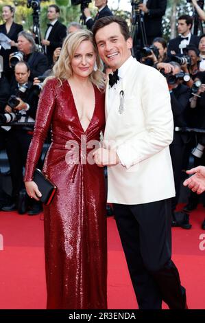 Aimee Mullins mit Ehemann Rupert Freund bei der Premiere des Kinofilms 'Asteroid City' auf dem Festival de Cannes 2023 / 76. Internationale Filmfestspiele von Cannes im Palais des Festivals. Cannes, 23.05.2023 Stockfoto