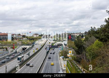 Istanbul, Türkei 23. April 2023; Eurasia Tunnel (Eurasia Tuneli) oder Istanbul Bosphorus Highway Tube Transition Project. Ist ein Tunnel, der Asiaten verbindet Stockfoto