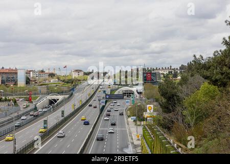 Istanbul, Türkei 23. April 2023; Eurasia Tunnel (Eurasia Tuneli) oder Istanbul Bosphorus Highway Tube Transition Project. Ist ein Tunnel, der Asiaten verbindet Stockfoto