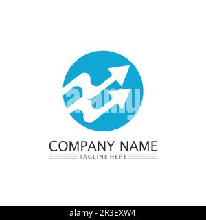 Pfeil vector illustration symbol Logo Template Design Stock Vektor