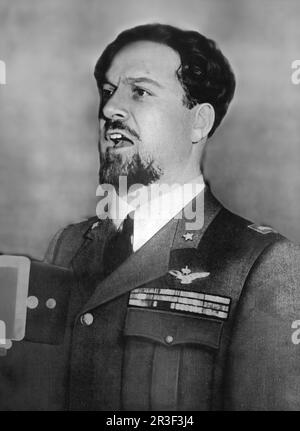 Italo Balbo, eine wichtige Figur des italienischen faschistischen Regimes, war auch ein sehr erfahrener und berühmter Flieger Stockfoto