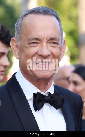 Cannes, Frankreich. 23. Mai 2023. Tom Hanks besucht den roten Teppich „Asteroid City“ während des 76. Jährlichen Filmfestivals in Cannes am Palais des Festivals am 23. Mai 2023 in Cannes, Frankreich. Foto: DGP/imageSPACE/Sipa USA Kredit: SIPA USA/Alamy Live News Stockfoto