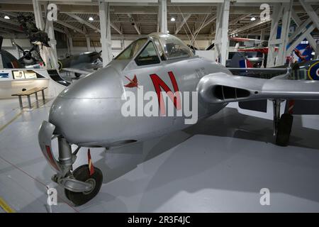 De Havilland Vampire F3 Düsenjäger Stockfoto