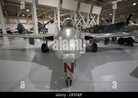 De Havilland Vampire F3 Düsenjäger Stockfoto