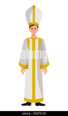 Mann in Vatikankirchenuniform, Tempelwächter - Vektor Stockfoto