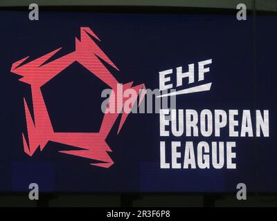 Logo Handball EHF Europäische Liga Saison 2021-22 Gruppenphase SC Magdeburg – RK Gorenje Velenje Stockfoto