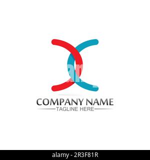 X-Logo und Buchstabe X-Vektor, Logovorlage, Illustration Design Vektor Grafikanfang des Alphabets, Marke Stock Vektor