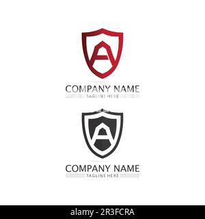 A Letter Logo und Schriftart Letter Design Vorlage Vektorsymbol Illustration Design Stock Vektor