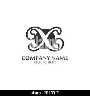 X-Logo und Buchstabe X-Vektor, Logovorlage, Illustration Design Vektor Grafikanfang des Alphabets, Marke Stock Vektor