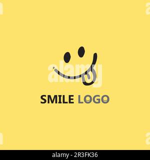 Smile Icon, Smile, Logo Vector Design Happy Emoticon Business, lustiges Design und Vector Emoji Happy Stock Vektor