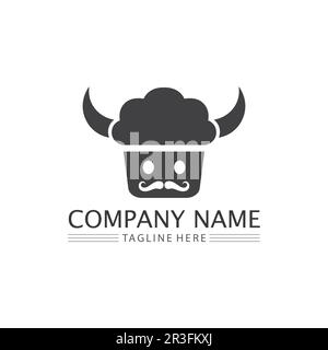 Das „Cakes and Bakery“-Logo entwirft Food-Vektor, Brotvektor und Symbol- und Icon-Food Stock Vektor