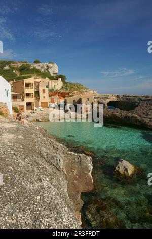 S'Almunia (Caló des Macs). Santanyi. Migjorn. Mallorca Balearen. España. Stockfoto