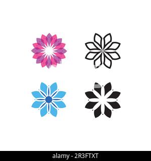 Blume vektor Icon Design vorlage Abbildung Stock Vektor