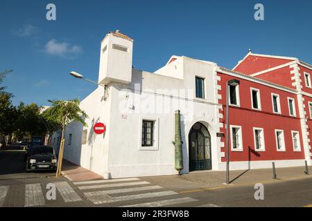 Museo Militar de Menorca, antiguo cuartel de Cala Corb, Plaza Central de Es Castell, por los británicos construido en 1771, Menorca, Balearen, Spanien. Stockfoto