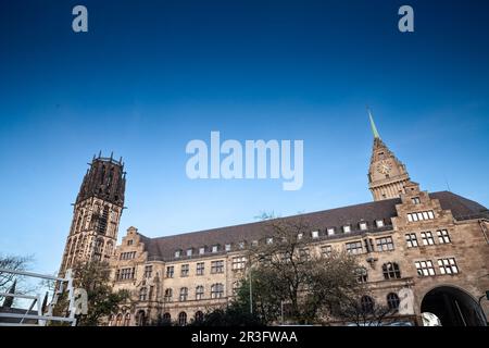 Bild des Hauptgebäudes Duisburger Rathaus, ehemaliges Rathaus, Rathaus von duisburg, deutschland. Stockfoto