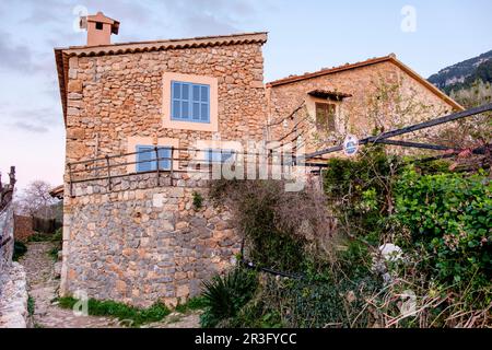 Alqueria de Son Coll, Camino de Son Castelló, Deià, Comarca de la Sierra de Tramontana, Mallorca, Balearen, Spanien. Stockfoto
