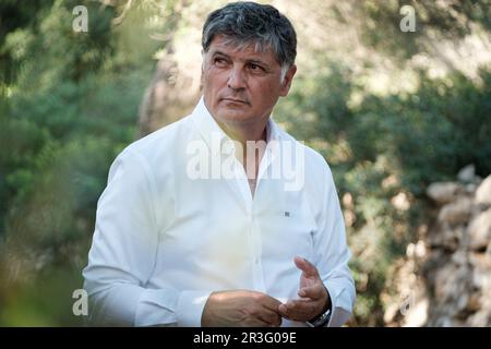 Toni Nadal, (Manacor, 22. Februar 1961) Spanischer Trainer und Sporttrainer des Tennistrainers von Anfang seiner Karriere bis 2017, von Rafael Nadal. Stockfoto