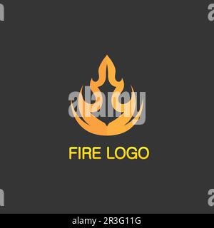 Logo und Symbol Feuer, heißes Flammenelement Vektor Flammendarstellung Design Energie, warm, Warnung, Kochschild, Logo, Symbol, Licht, Power Heat Stock Vektor