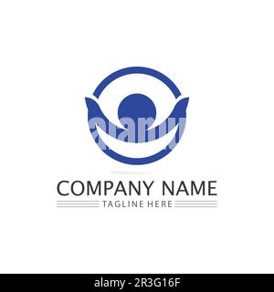 Erfolgreich Logo Team Work Marke und Business Logo, Vector Community, Unity farbenfroh und Freundschaft, Partner Teamwork Pflege Logo Stock Vektor