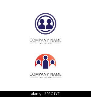 Erfolgreich Logo Team Work Marke und Business Logo, Vector Community, Unity farbenfroh und Freundschaft, Partner Teamwork Pflege Logo Stock Vektor