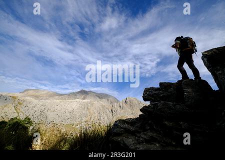 Puig Major, Punto más elevado de la Isla de Mallorca ,1445 Metros de altitud, Sierra de Tramuntana, Municipio de Escorca, Mallorca, Balearen, Spanien, Europa. Stockfoto