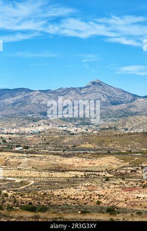 Sierra del Cid in der Nähe der Alicante Alacant Berge Porträt in Spanien Stockfoto
