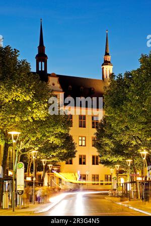 Alte Universitätsstraße am Abend, Altstadt, Mainz, Rheinland-Pfalz, Deutschland, Europa Stockfoto