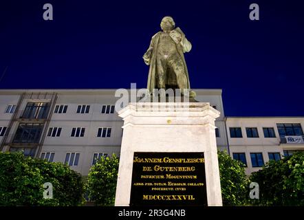 Gutenberg-Denkmal, Künstler Bertel Thorvaldsen, Mainz, Rheinland-Pfalz, Deutschland, Europa Stockfoto