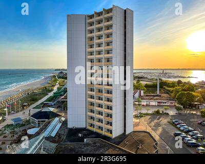 Sonnenuntergang in der Ostsee auf der Insel Fehmarn Stockfoto