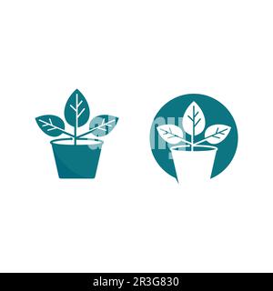 Logos der Grüne Baum Blatt ökologie Natur element Vektor Stock Vektor