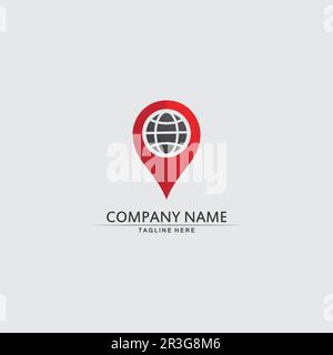 Standortsymbol, Kartenlogo für Karten google Maps, Schild, Route, Position, Symbol und Vektorlogo Stock Vektor