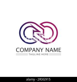 Infinity Design Vector Symbol Abbildung Logo template Design Stock Vektor