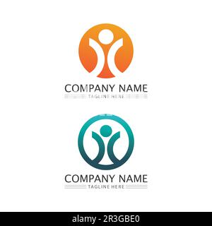 Community-Logo „People Work Team“ und „Business Vector“ Logo und Design Group Family Stock Vektor