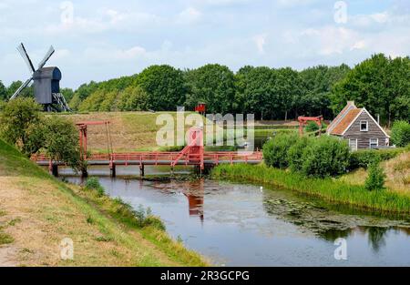 Bourtange Fortress - Festungsgraben Stockfoto