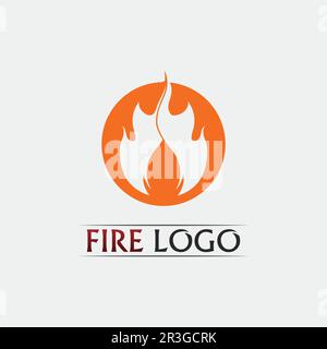 Flammenvektor Illustration Designvorlage abstraktes Logo Feuer und Vektor Stock Vektor