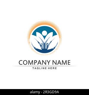 People Logo, Team, Succes People Work, Gruppe und Gemeinde, Group Company and Business Logo Vektor und Design Care, Family Icon Succes Logo Stock Vektor