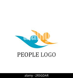 People Logo, Team, Succes People Work, Gruppe und Gemeinde, Group Company and Business Logo Vektor und Design Care, Family Icon Succes Logo Stock Vektor