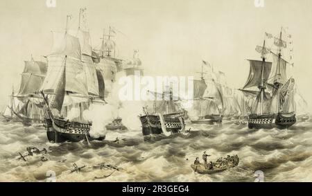 10. September 1813 - die Schlacht am Eriesee. Stockfoto